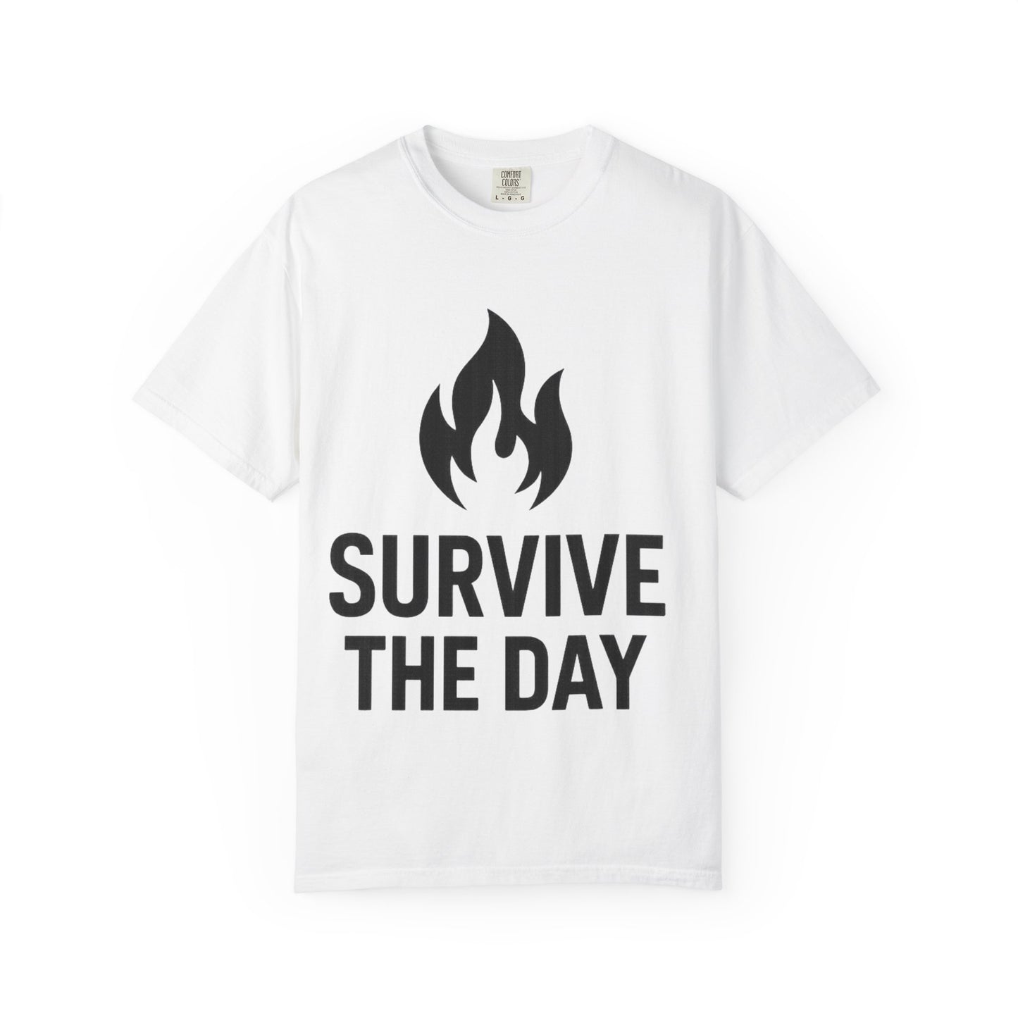 Motivational Graphic T-shirt - Survive the Day - Unisex Apparel, Positive Quote Tee, Motivational Gift, Casual Wear, Everyday Wear