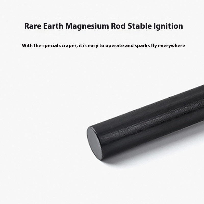 Magnesium Rod Flint | with Survival Whistle | Bottle Opener | Hexagonal Wrench