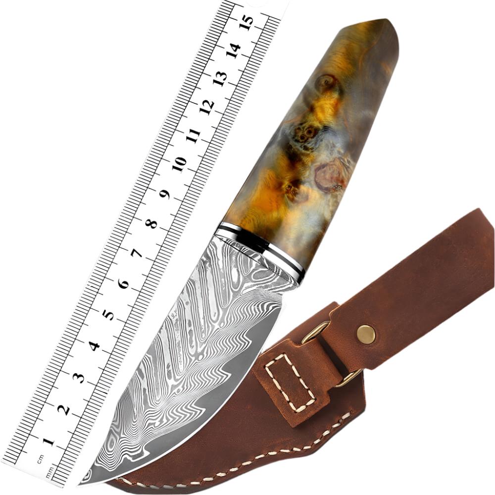 Damascus Knife |Fixed Blade | with Sheath