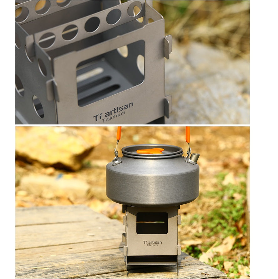 Mini Wood Stove | Titanium | Foldable