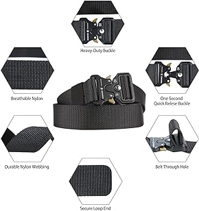 Quick Release Tactical Belt | Zinc Alloy Buckle