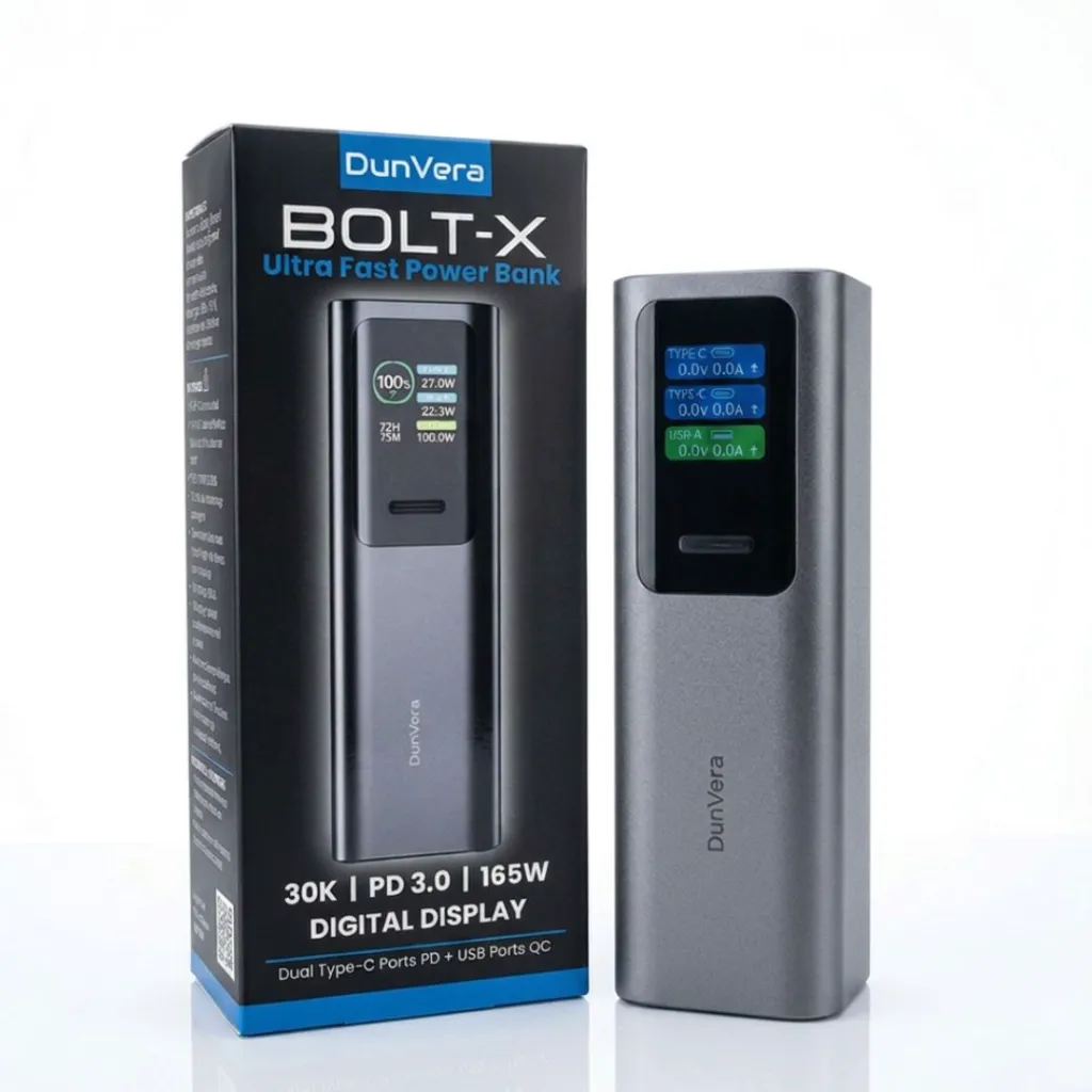 Dunvera Bolt X 100w power bank Gray model.webp