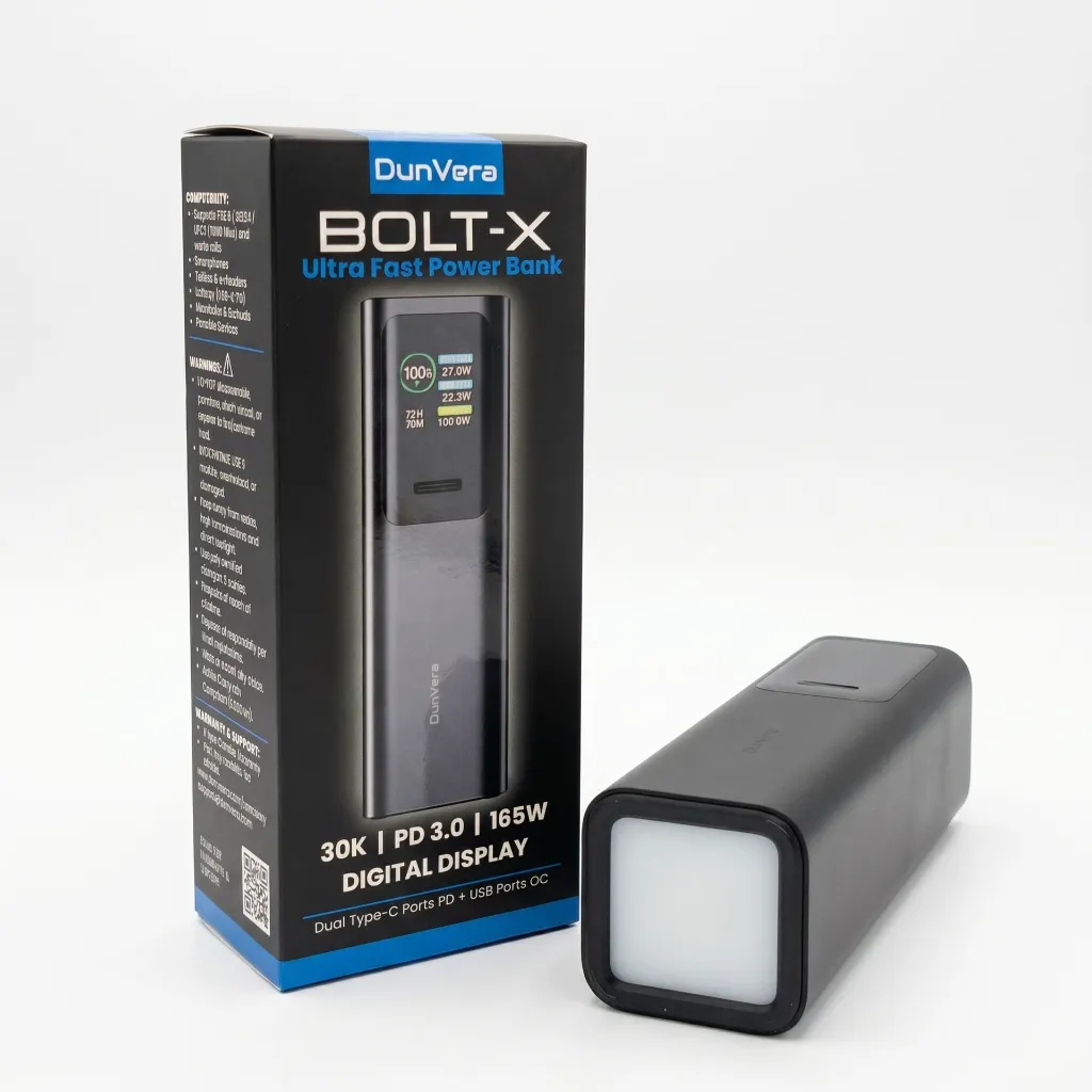 dunvera bolt x power bank with box with led light.webp